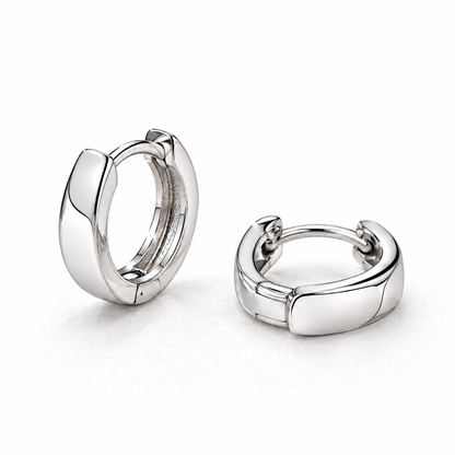 Sgzdhkl™ Forma Mini Huggie Earrings — Small 925 Sterling Silver Everyday Hoop Earrings