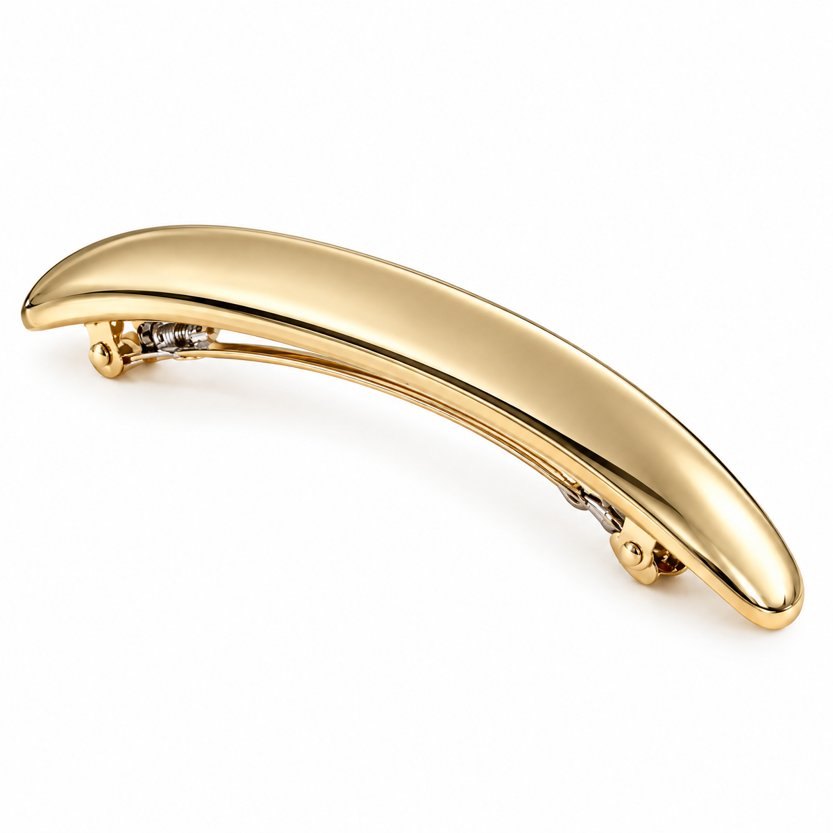 Sgzdhkl™ Arcform Metal Barrette — Modern Curved French Hair Clip & Minimalist Gold Hair Accessory